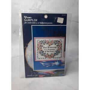 Vogart Sampler Stamped For Embroidery or Ballpoint Paint True Friendship 11x14